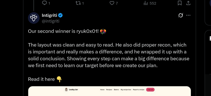 LeakyJar Challenge - Top 3 Intigriti Write-up
